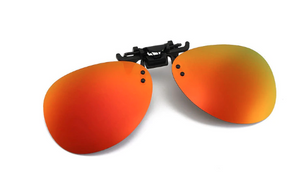 Clip on sunglasses - Oval Orange