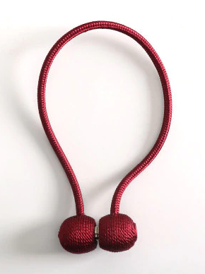 Magnetic Curtain Tie Back - Ruby Red