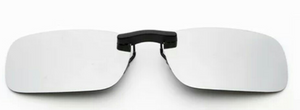 Clip on sunglasses - square Silver