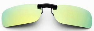 Clip on sunglasses - square Yellow