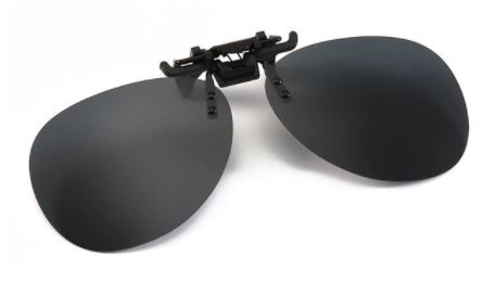 Clip on sunglasses - Oval Black